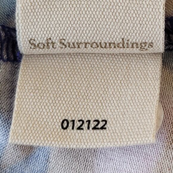 NWT Soft Surroundings Serena Maxi Dress Floral Slits Stretch Size L Blue Multi - Picture 11 of 12